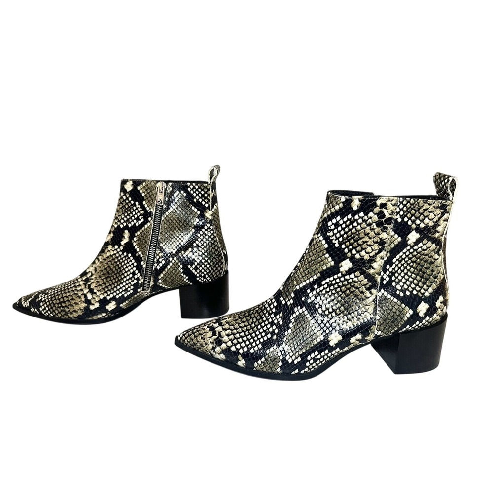Everlane The Boss Boot‎ Snake Print Ankle Pointy Toe Booties Women's 8
